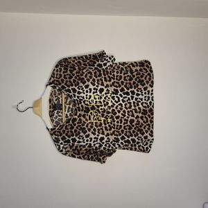 P. E nation  leopard top, size XS